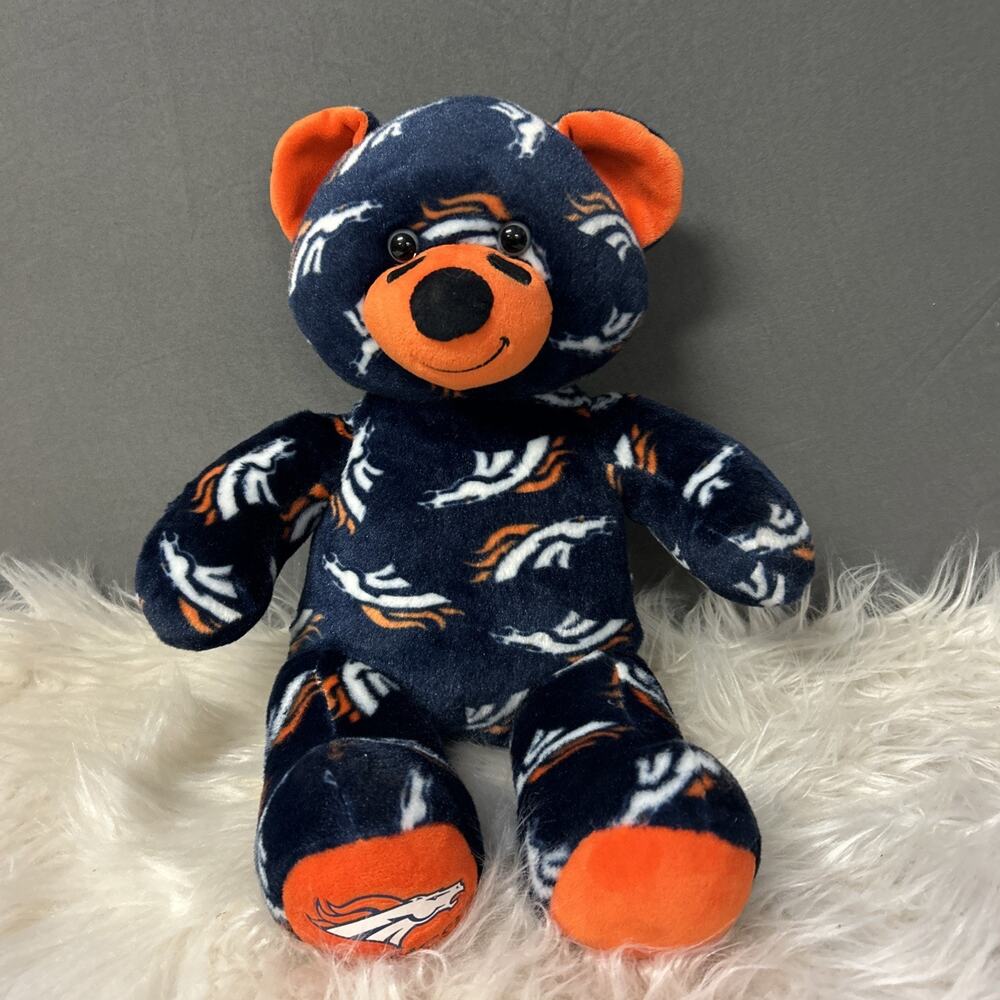 Denver Broncos Build A Bear Stuffed Teddy Bear Plush NFL Football Stuffed Animal